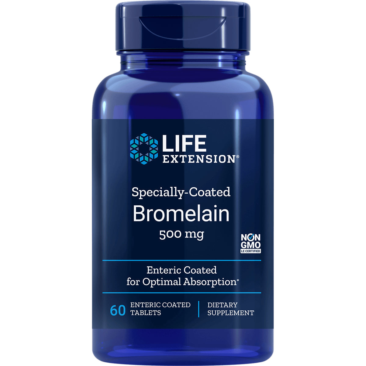 Life Extension, Specially-Coated Bromelain, 60 Enteric Coated Vegetarian Tablets - Image 1