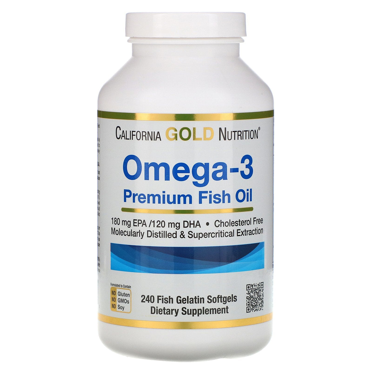 California Gold Nutrition Omega-3 Premium Fish Oil 240 Count - Image 2