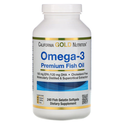 California Gold Nutrition Omega-3 Premium Fish Oil 240 Count