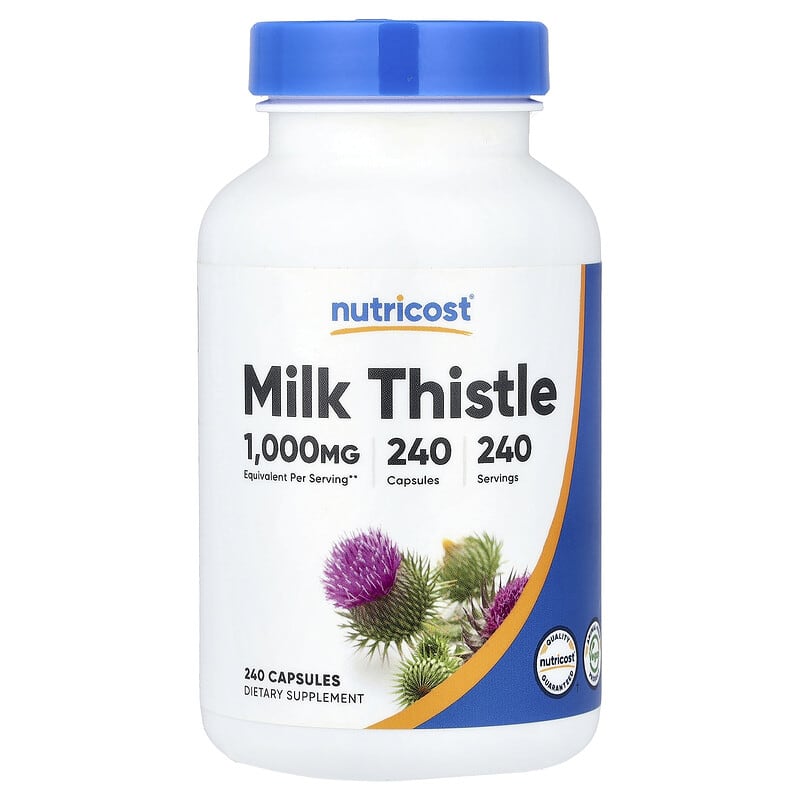 Nutricost, Milk Thistle, 1,000 mg, 240 Capsules - Image 1