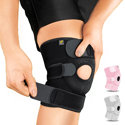 Knee Brace, Knee Support for Men Women, with Open-Patella Stabiliser Pad, Adjustable Breathable Neoprene Brace for Gym, Sport, Workout, Arthritis, Pain Relief, Injury Recovery, KS10, Black by Bracoo – Premium formula crafted for everyday wellness and performance. | Supps247 Australia - Image 1