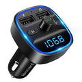 FM Transmitter, Bluetooth FM Transmitter Wireless Radio Adapter Car Kit with Dual USB Charging Car Charger MP3 Player Support TF Card & USB Disk by LENCENT