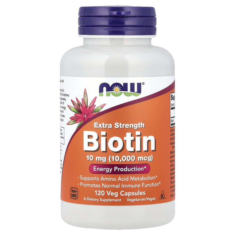 Biotin 10,000 MCG 120 Veg Capsules by NOW