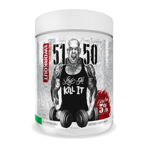 5% Nutrition 5150 High Stim Pre-Workout 25 Servings, Green Apple tub front