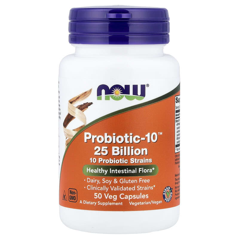 NOW Foods, Probiotic-10, 25 Billion, 50 Veg Capsules
