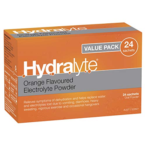 Orange Flavoured Electrolyte Powder 24 Packs - Everyday Rehydration for Dehydration Relief Due to Heat, Travel, Illness & Exercise by Hydralyte – Premium formula crafted for everyday wellness and performance. | Supps247 Australia
