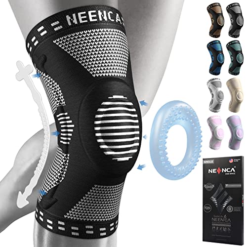 Professional Knee Brace for Pain Relief, Medical Knee Support with Patella Pad & Side Stabilizers, Compression Knee Sleeve for Meniscus Tear, ACL, Joint Pain, Runner, Workout - FSA/HSA Eligible by NEENCA – Premium formula crafted for everyday wellness and performance. | Supps247 Australia
