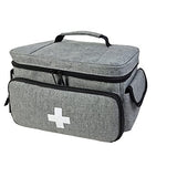 Medical Trauma Bag, Medical Equipment Bag Empty with Adjustable Divider, Nonslip Bottom, Removable Shoulder Strap, Water-Resistant Home Health Nurse Bag for Nurse, Physical Therapists, Gray by KIKIGOAL
