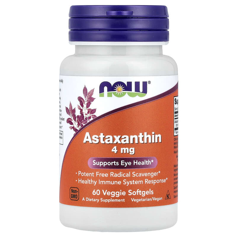 Now foods Astaxanthin 4 Mg