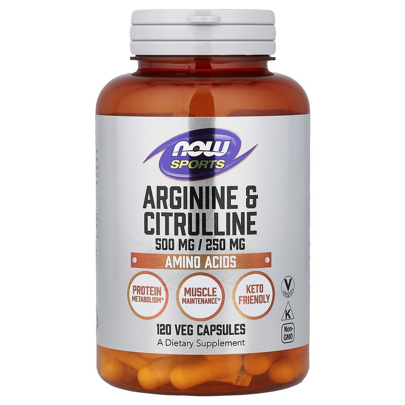 Now Foods Arginine & Citrulline 500 mg - Image 1