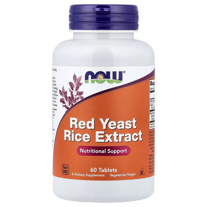 Red Yeast Rice Extract, 60 Tablets By NOW Foods - Image 1