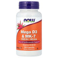 NOW Foods, Mega D-3 & MK-7, 5,000 IU / 180 mcg, 120 Capsules