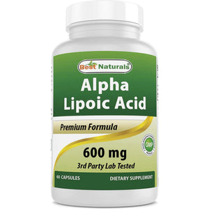 Best Naturals Alpha Lipoic Acid 600mg Alpha Lipoic Acid SUPPS247 