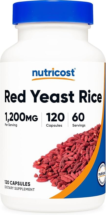 Red Yeast Rice with CoQ10, 120 Count, By Nutricost Nutricost  - Image 1
