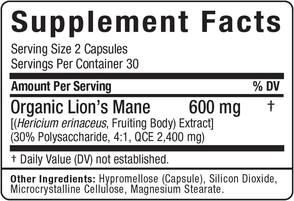ALLMAX Lion’S Mane - 60 Veggie Capsules General Not specified  - Image 2
