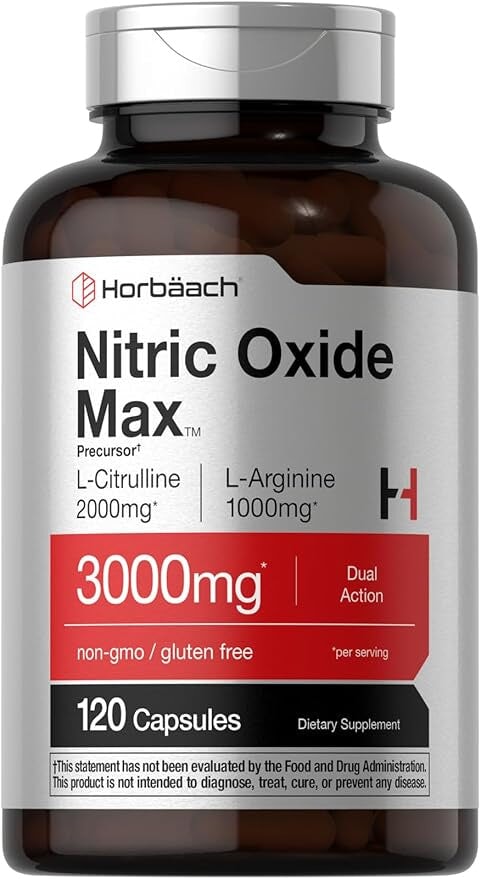 Nitric Oxide Max 3000mg, 120 Count, By Horbaach Horbaach 