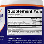 Vitamatic Magnesium Glycinate 500mg 180 Vegetarian Tablets General Not specified 