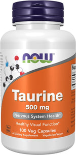 Taurine 500mg 100 VEG Capsules by NOW.
