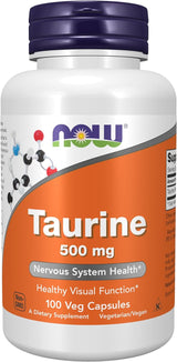 Taurine 500mg 100 VEG Capsules by NOW