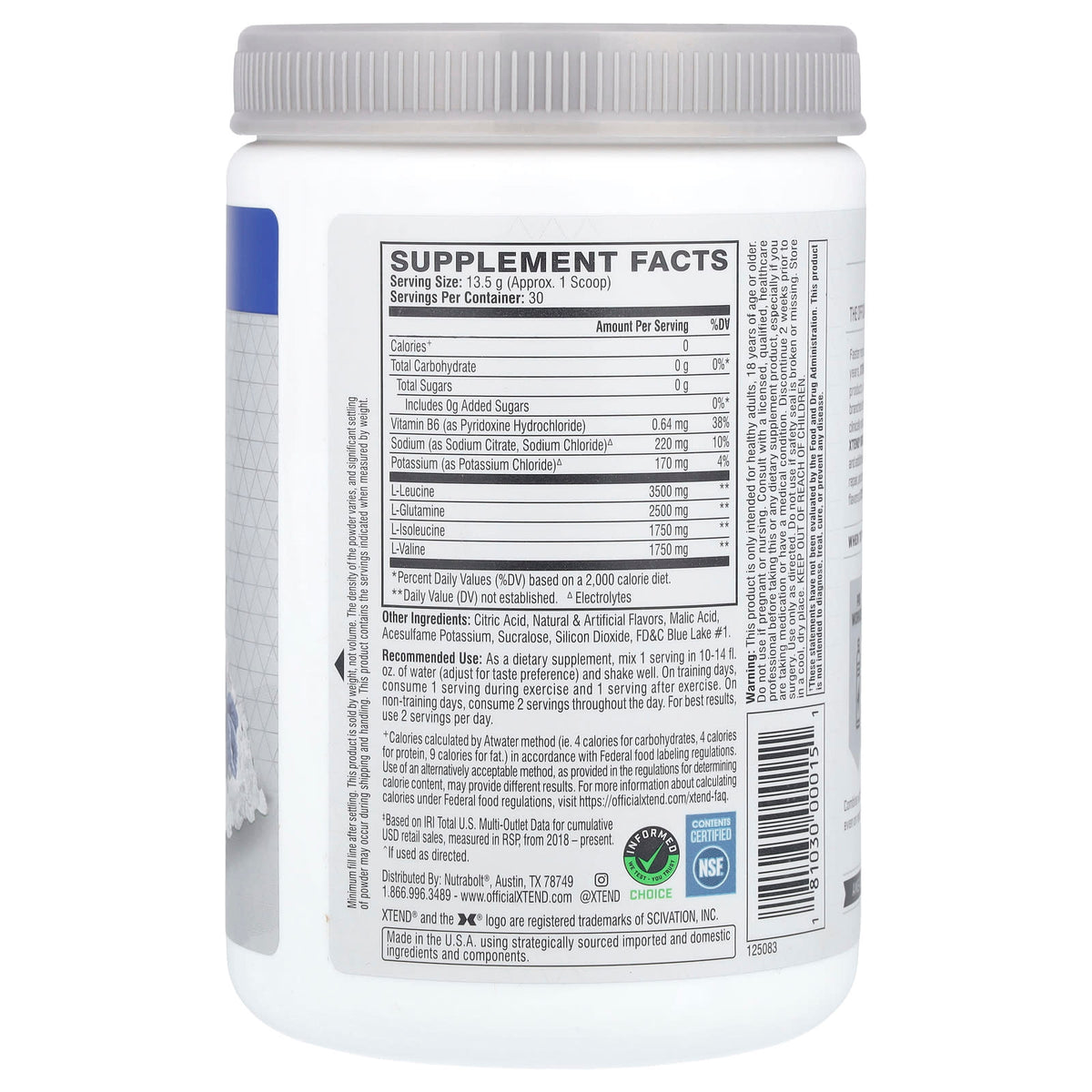 Xtend BCAA Powder with Electrolytes Back to results SUPPS247  - Image 6
