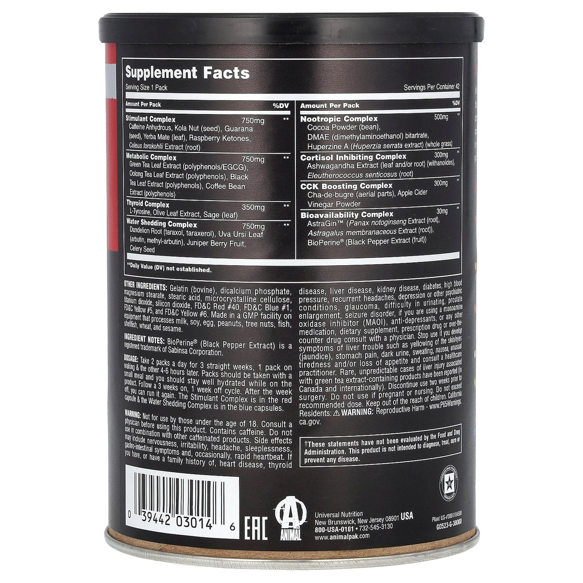 Animal Cuts by Universal Nutrition Fat Burners UNIVERSAL NUTRITION  - Image 3