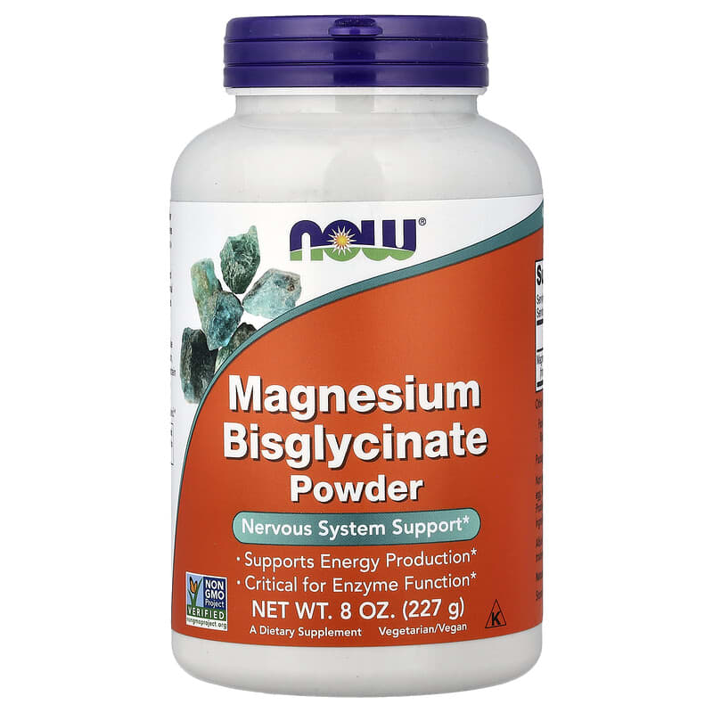 Now Foods Magnesium Bisglycinate Powder 300 Mg