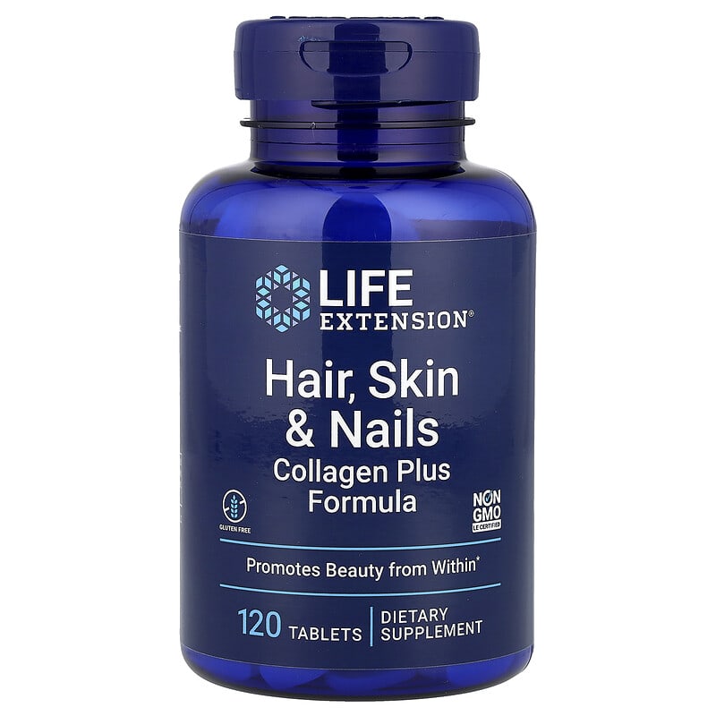 Life Extension, Hair, Skin & Nails, Collagen Plus Formula - Image 1