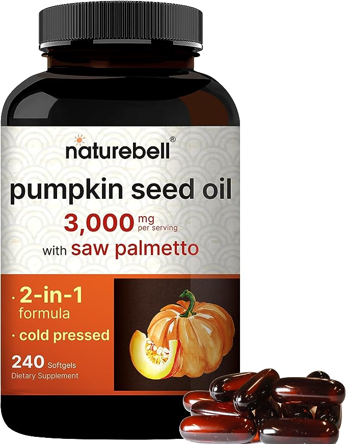 NatureBell Pumpkin Seed Oil 3,000mg 240 Capsules General Not specified  - Image 1