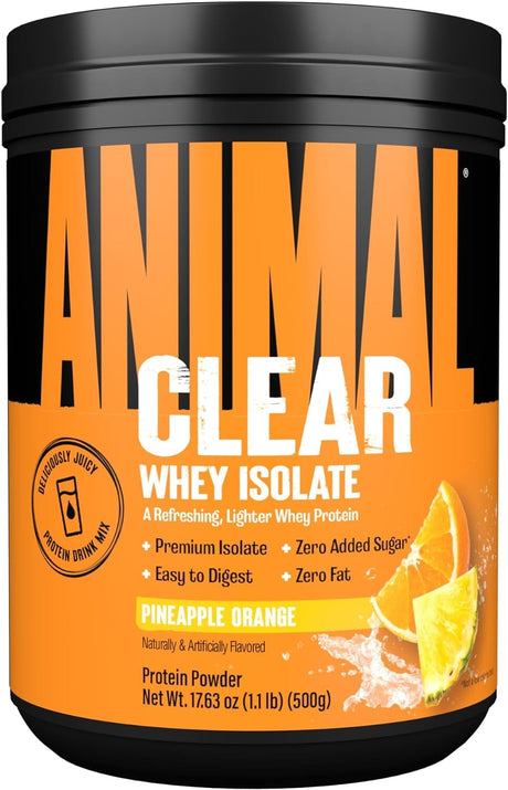 Animal Clear Whey Isolate Protein Powder General Not specified Pineapple orange 