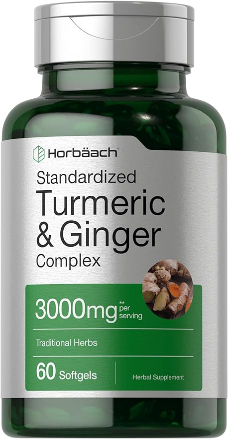 Turmeric & Ginger Supplement 3000 mg By Horbaach General Not specified 60 Soft Gels 