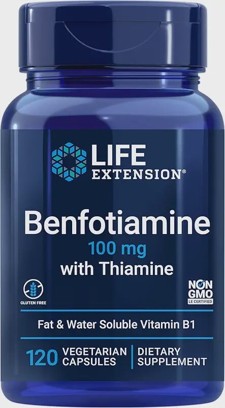 Benfotiamine with Thiamine, 100 mg, 120 Count, By Life Extension life extension 