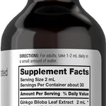 Ginkgo Biloba Extract Liquid 2 fl oz | Alcohol-Free Herb Supplement | Vegetarian, Non-GMO, Gluten Free | by Horbaach General Not specified 