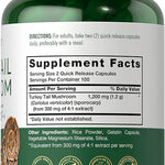 Turkey Tail Mushroom 1200mg 200 Capsules by Carlyle General Not specified 