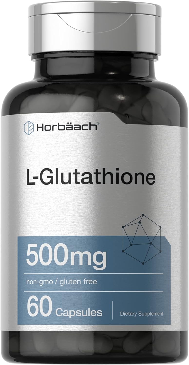 L Glutathione 500mg by Horbaach 60 Capsules General SUPPS247 