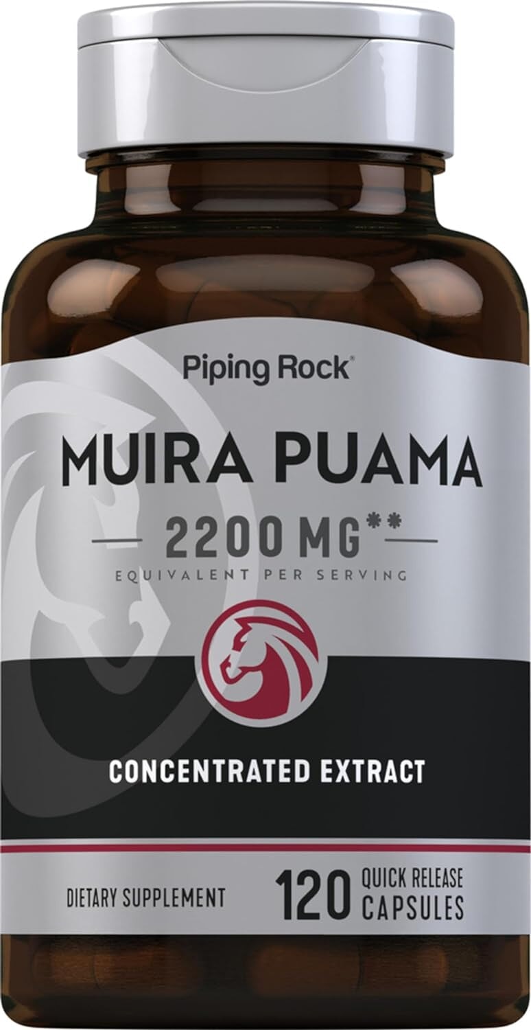 Piping Rock Muira Puama Root Extract 2200 mg | 120 Capsules General Not specified  - Image 1