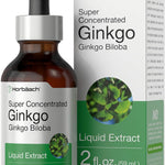 Ginkgo Biloba Extract Liquid 2 fl oz | Alcohol-Free Herb Supplement | Vegetarian, Non-GMO, Gluten Free | by Horbaach General Not specified 