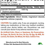 Best Naturals Quercetin 1000 mg/Serving 120 Veggie Capsules General Not specified 