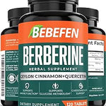 BEBEFEN Berberine with Ceylon Cinnamon & Quercetin, 1900mg, 120 Count General Not specified 