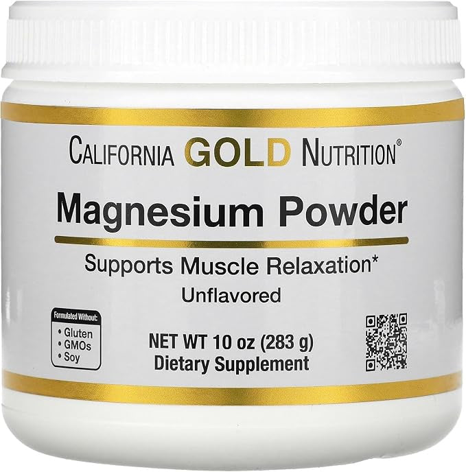 California Gold Nutrition Magnesium Powder.
