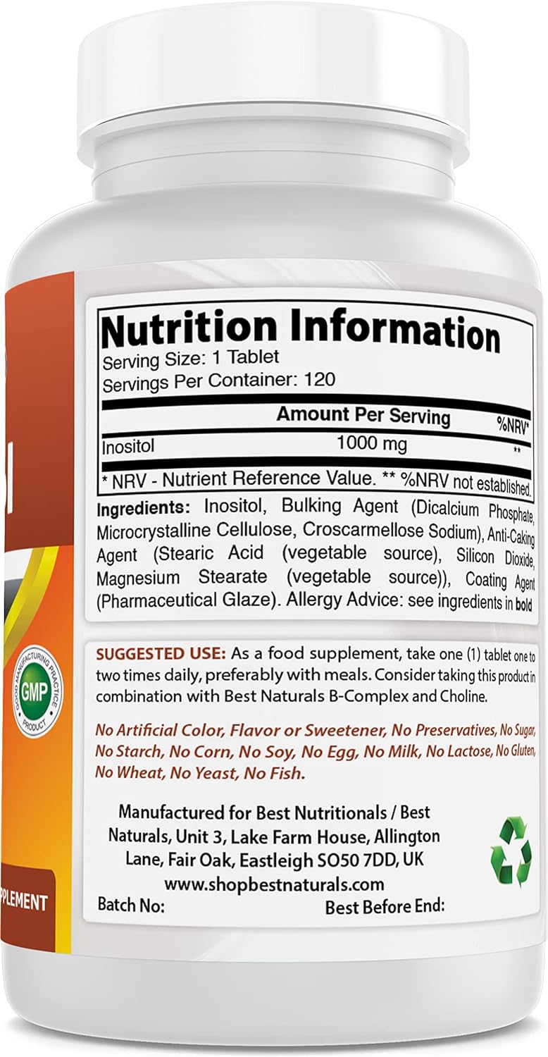 Best Naturals Inositol 1000mg GENERAL HEALTH Amazon  - Image 3