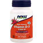 NOW Supplements, Vitamin D-3 2000 IU 240 Count