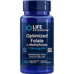 Life Extension 1700 mcg Optimized L-MethylFolate Tablets, 100 Count
