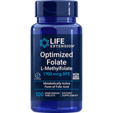 Life Extension 1700 mcg Optimized L-MethylFolate Tablets, 100 Count