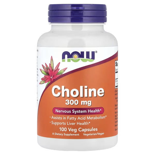 Choline 300 mg , 100 Count, By NOW - Image 1