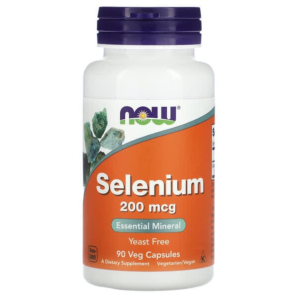 NOW Foods, Selenium, 200 mcg, 90 Veg Capsules General NOW 