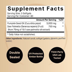 NatureBell Pumpkin Seed Oil 3,000mg 240 Capsules General Not specified 