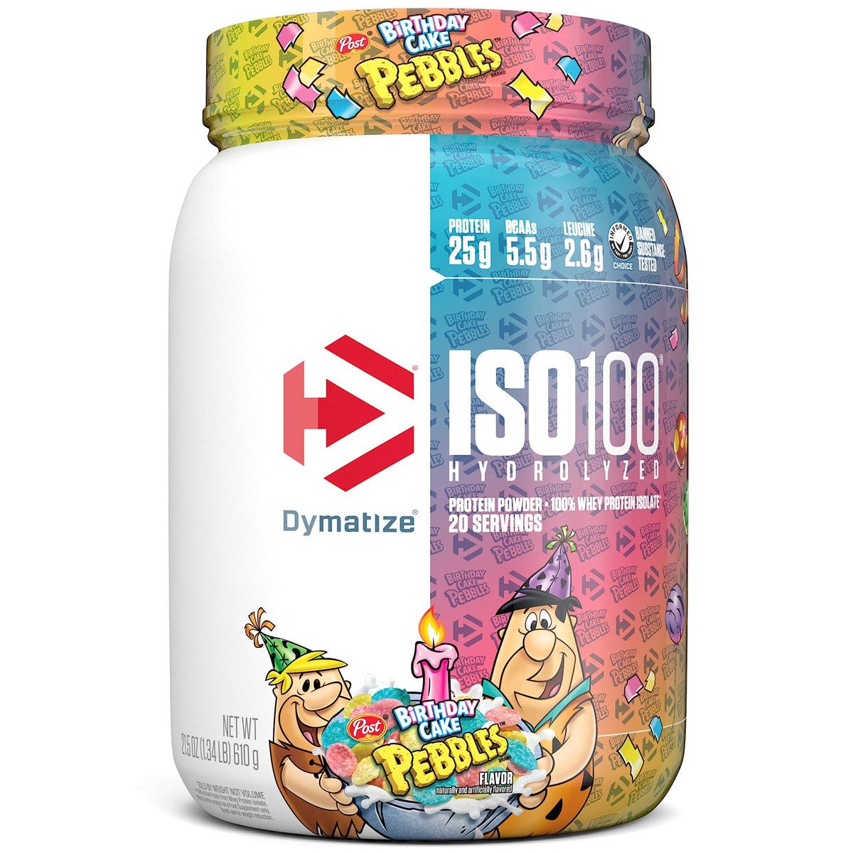 ISO 100 20 Serves, Birthday Cake Pebbles General DYMATIZE  - Image 2