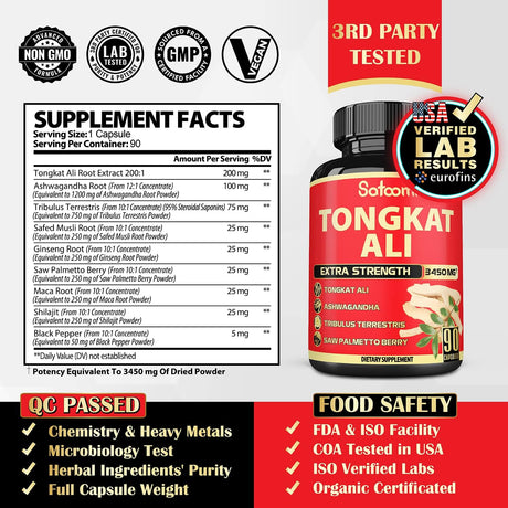 Tongkat Ali Root Extract by SAtoomi Vitamins & Supplements SUPPS247 