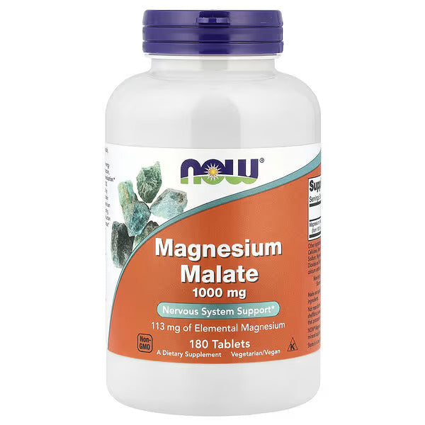Magnesium Malate by NOW 180 Tablets 1000mg - Image 1