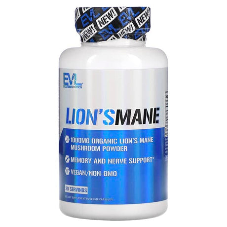 EVL Lion's Mane, 60 Capsules General EVL NUTRITION 